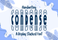 Handwriting Condense Stacked Font - Featured Image