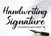 Handwriting Signature Font - Featured Image