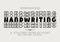 Handwriting Stacked Font - Featured Image