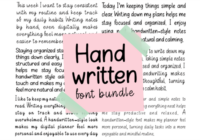 Handwritten Font Bundle Font - Featured Image