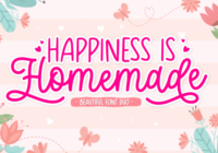 Happiness is Homemade Font - Featured Image