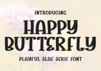 Happy Butterfly Font - Featured Image
