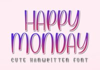 Happy Monday Font - Featured Image