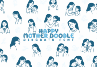 Happy Mother Doodle Font - Featured Image