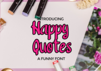 Happy Quotes Font - Featured Image