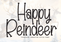 Happy Reindeer Font - Featured Image