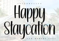 Happy Staycation Font - Featured Image