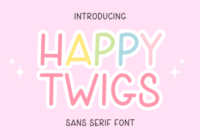 Happy Twigs Font - Featured Image