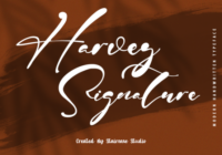 Harvey Signature Font - Featured Image