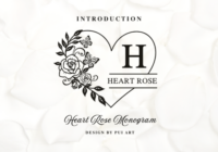 Heart Rose Monogram Font - Featured Image