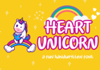 Heart Unicorn Font - Featured Image