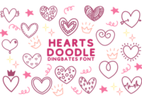 Hearts Doodle Font - Featured Image