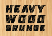 Heavy Wood Grunge Font - Featured Image