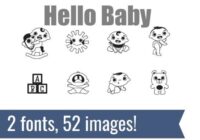Hello Baby Dingbats Font - Featured Image