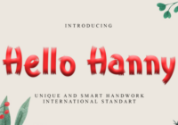Hello Hanny Font - Featured Image