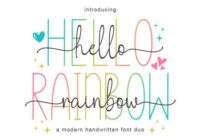 Hello Rainbow Duo Font - Featured Image