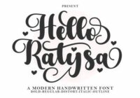 Hello Ratysa Font - Featured Image
