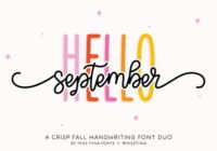 Hello September Duo Font - Featured Image