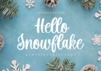 Hello Snowflake Font - Featured Image