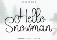Hello Snowman Font - Featured Image