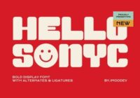 Hello Sonyc Font - Featured Image