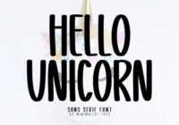 Hello Unicorn Font - Featured Image