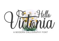 Hello Victonia Font - Featured Image