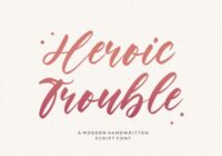 Heroic Trouble Script Font - Featured Image
