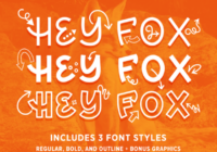 Hey Fox Trio Font - Featured Image
