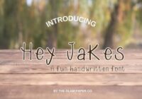 Hey Jakes Font - Featured Image