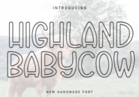 Highland Babycow Font - Featured Image