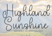 Highland Sunshine Font - Featured Image