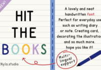 Hit the Books Font - Featured Image
