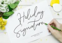 Holiday Signature Font - Featured Image