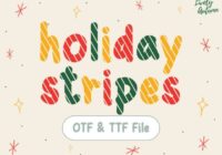 Holiday Stripes Font - Featured Image