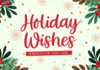Holiday Wishes Font - Featured Image