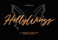 Holly Wings Font - Featured Image
