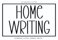 Home Writing Font - Featured Image