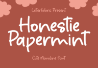 Honestie Papermint Font - Featured Image