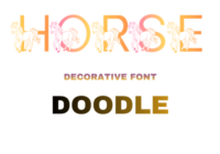 Horse Doodle Font - Featured Image
