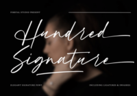 Hundred Signature Font - Featured Image