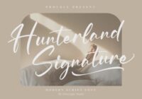 Hunterland Signature Font - Featured Image