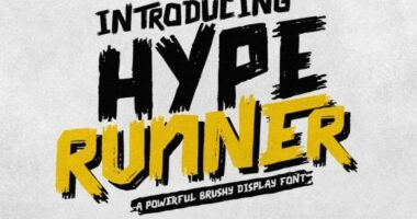 Hype Runner - Brushy Display Font - Featured Image
