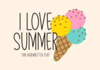 I Love Summer Font - Featured Image
