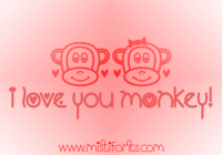 I Love You Monkey Font - Featured Image