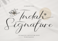 Indah Signature Font - Featured Image