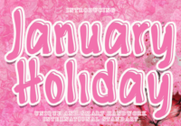 January Holiday Font - Featured Image