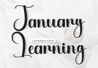 January Learning Font - Featured Image