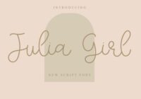 Julia Girl Font - Featured Image