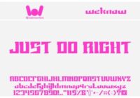 Just Do Right Font - Featured Image